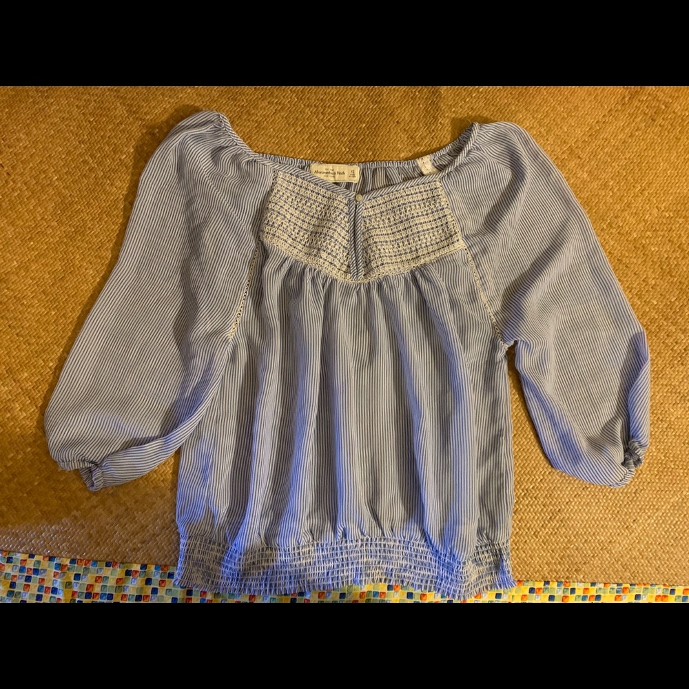Abercrombie and Fitch Blue Chiffon Blouse